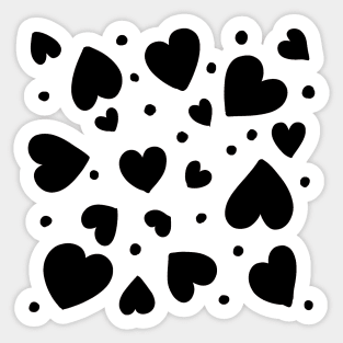 Black hearts Sticker